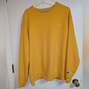 Champion Men's Mustard Crewneck Sweater